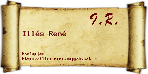 Illés René névjegykártya
