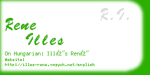 rene illes business card
